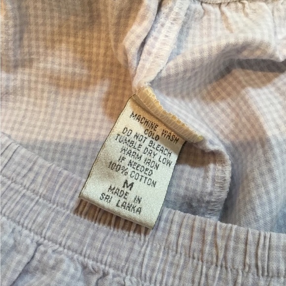 Sears Medium soft purple and white tiny check sleep/ lounge Capri - Picture 3 of 9